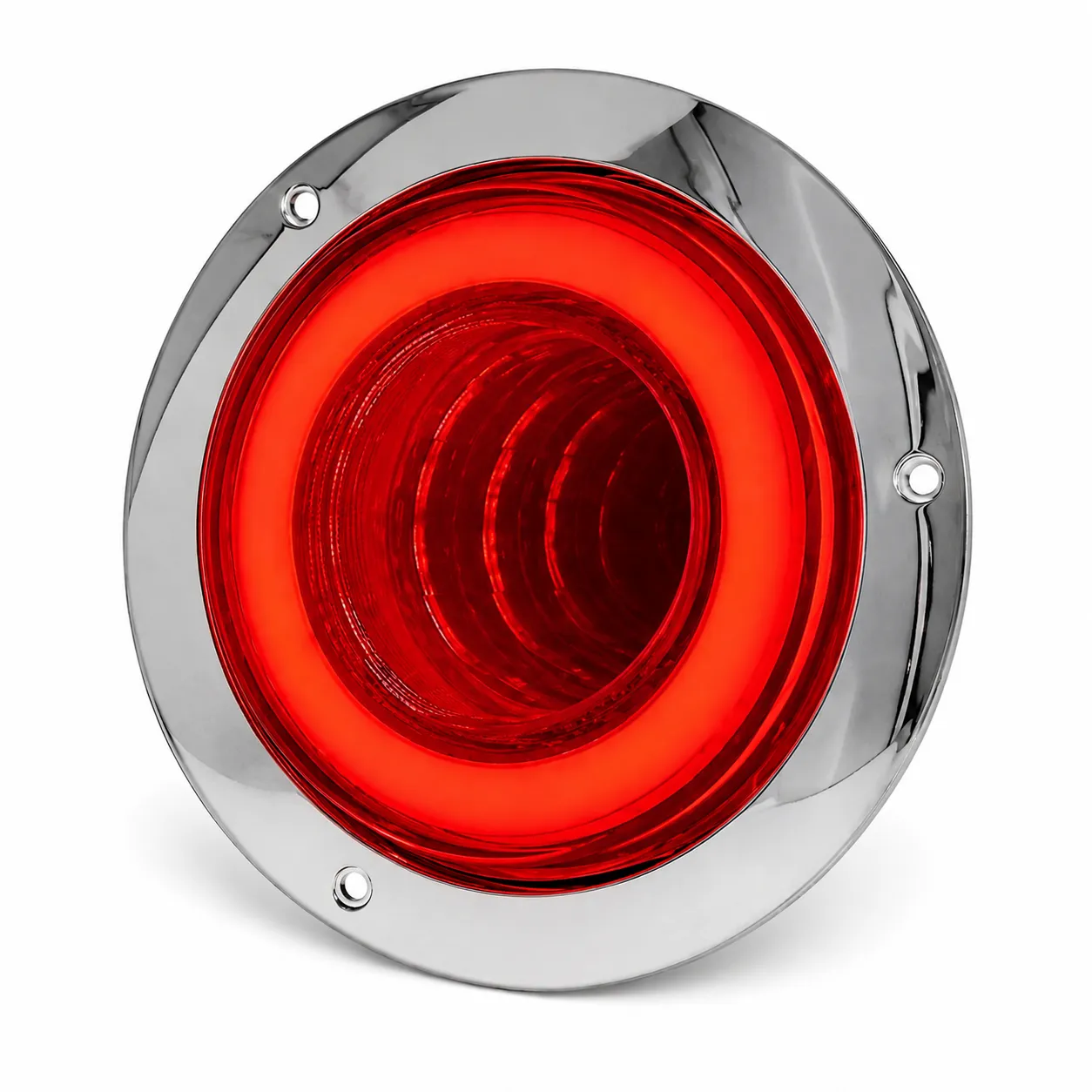 Plafon redondo con efecto de espejo con gel 12/24V — Rojo