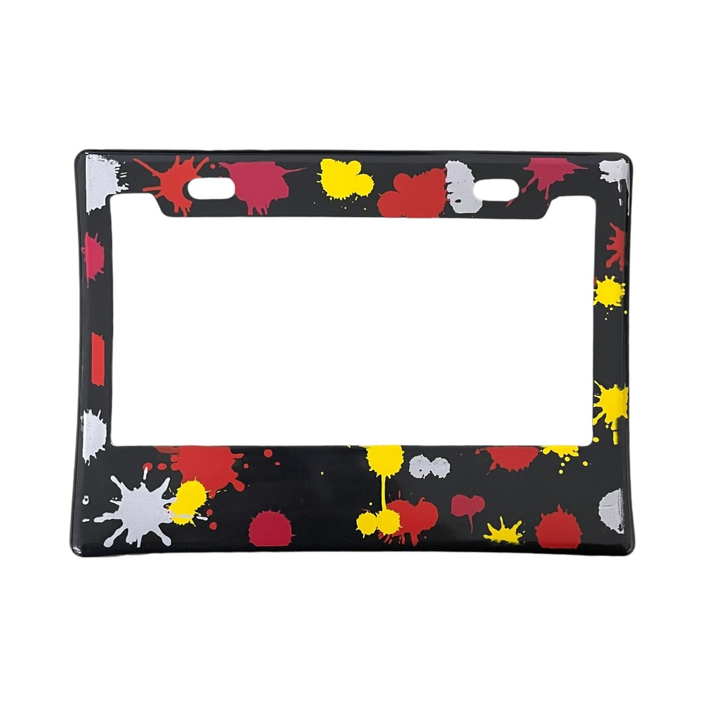 Portaplaca flexible para moto manchas varios colores  · Rojo
