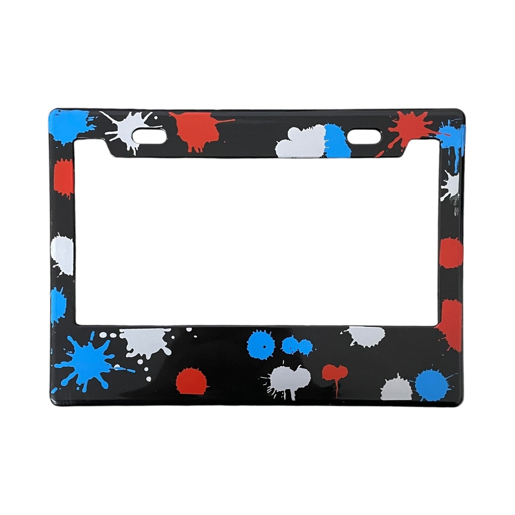 Portaplaca flexible para moto manchas varios colores  · Tricolor