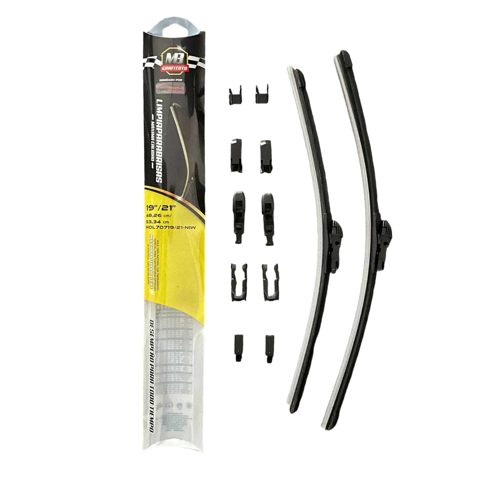 Limpiaparabrisas curvo Master blade con multiadaptador 11 en 1 · 14/22"