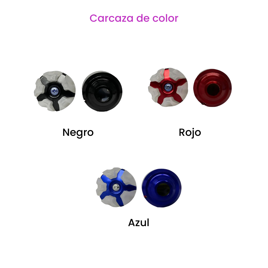 Slider para motocicleta con luz rgb y carcaza de color  · Dorado