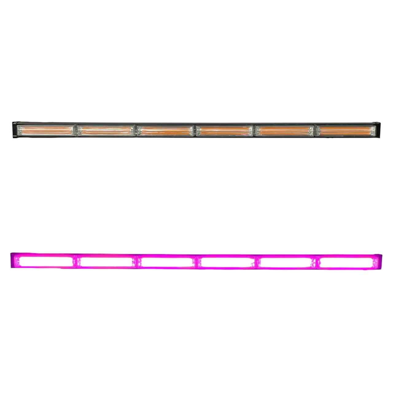Barra LED rosa de 6 módulos COB 