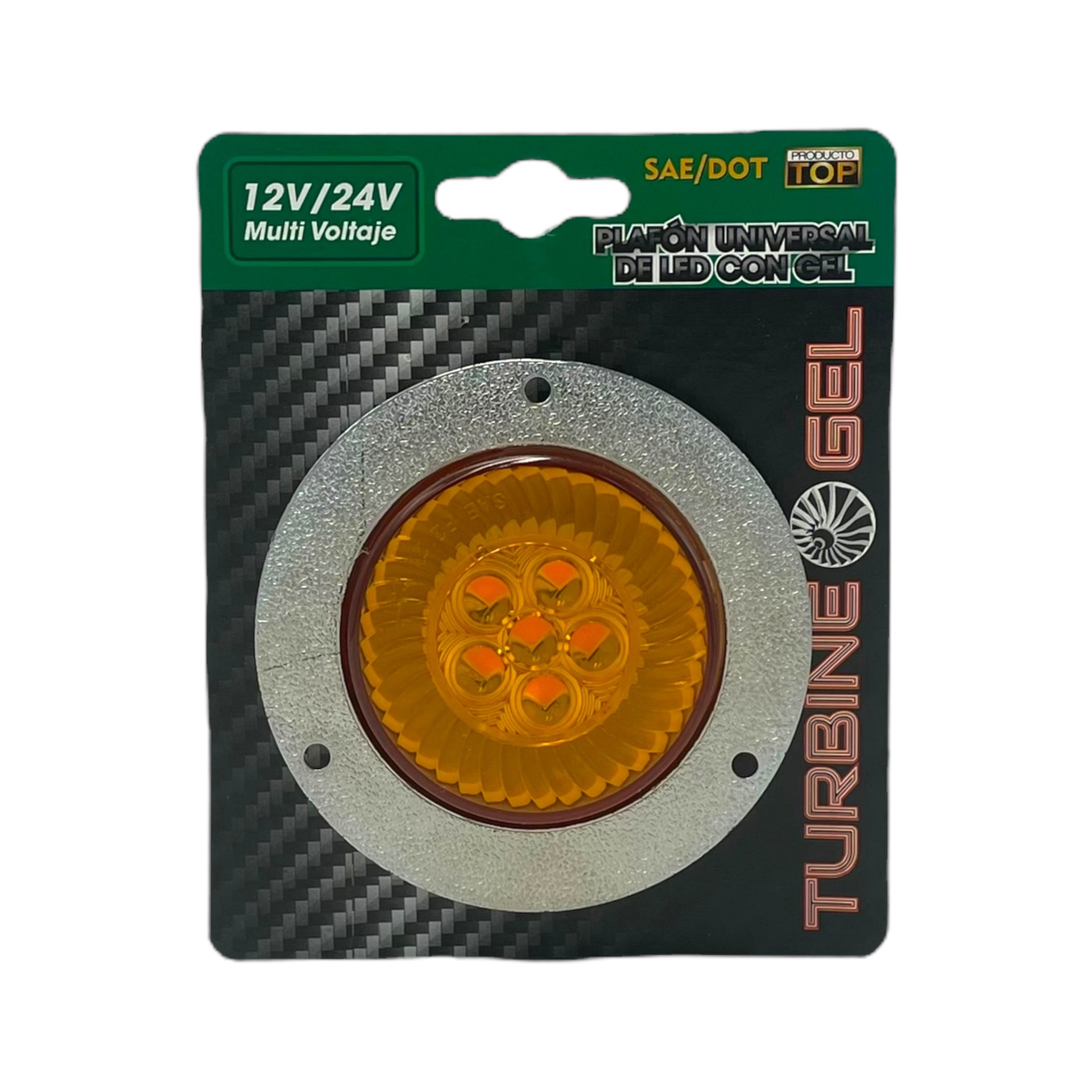 Plafón de 6 de LED de 2.5" arillo con luz GEL  · Ámbar