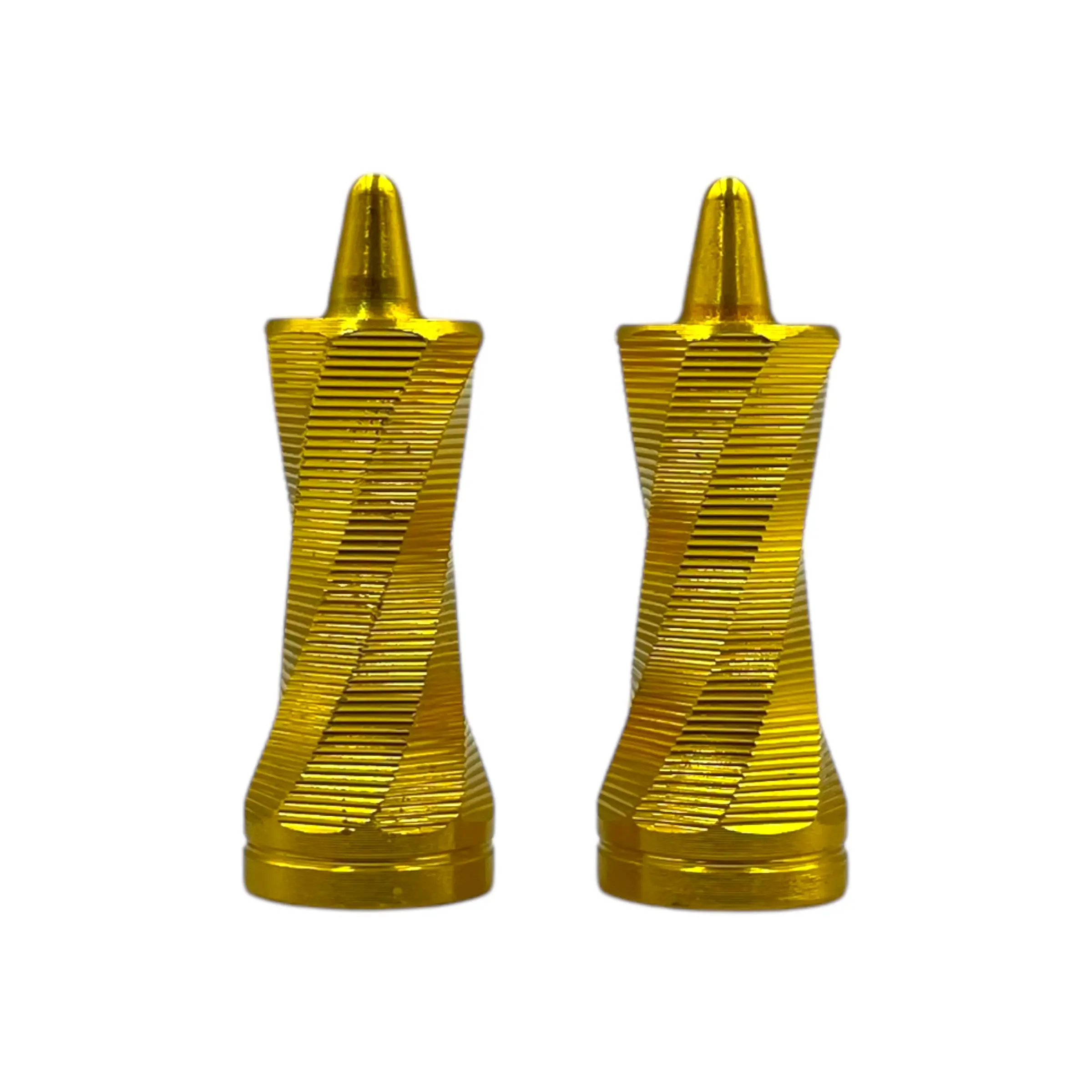 Tapón para válvula en forma de espiral dorado