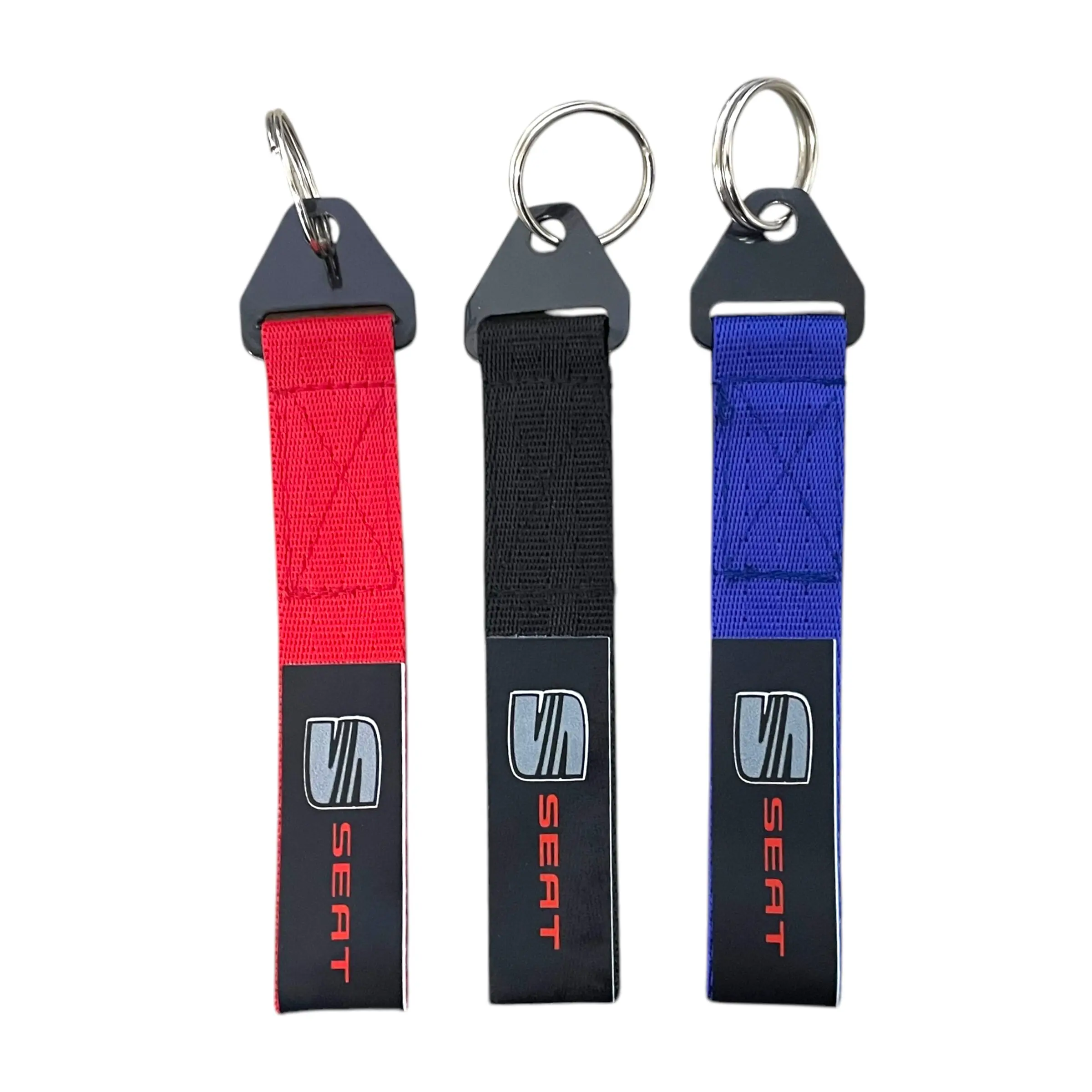 Llavero de tirón Seat (azul, gris, negro y rojo) · Rojo