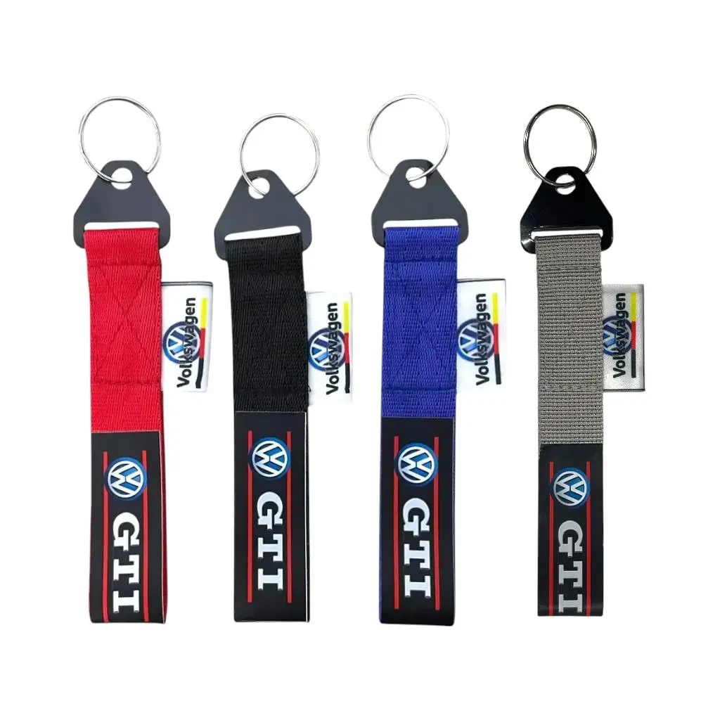 Llavero de tirón GTI (azul, negro y rojo) · Negro
