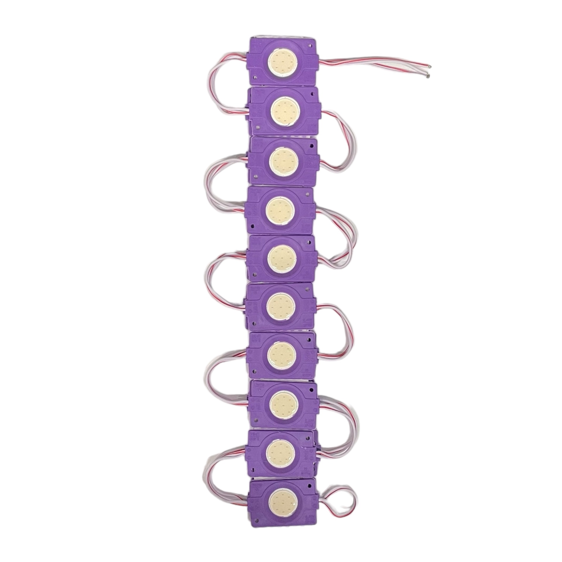 Modulo LED tipo boton colores disp. (tira de 20 piezas) — Morado