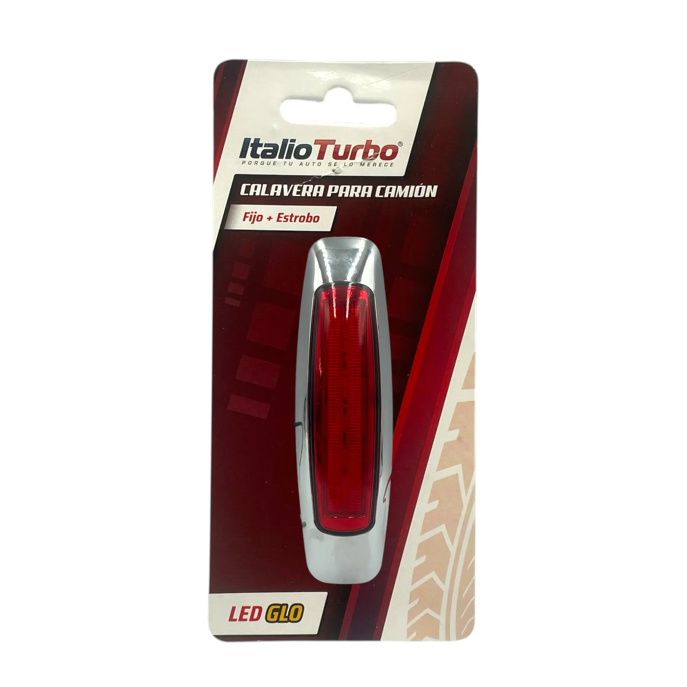 Plafon Turbo LED con base cromada · Rojo