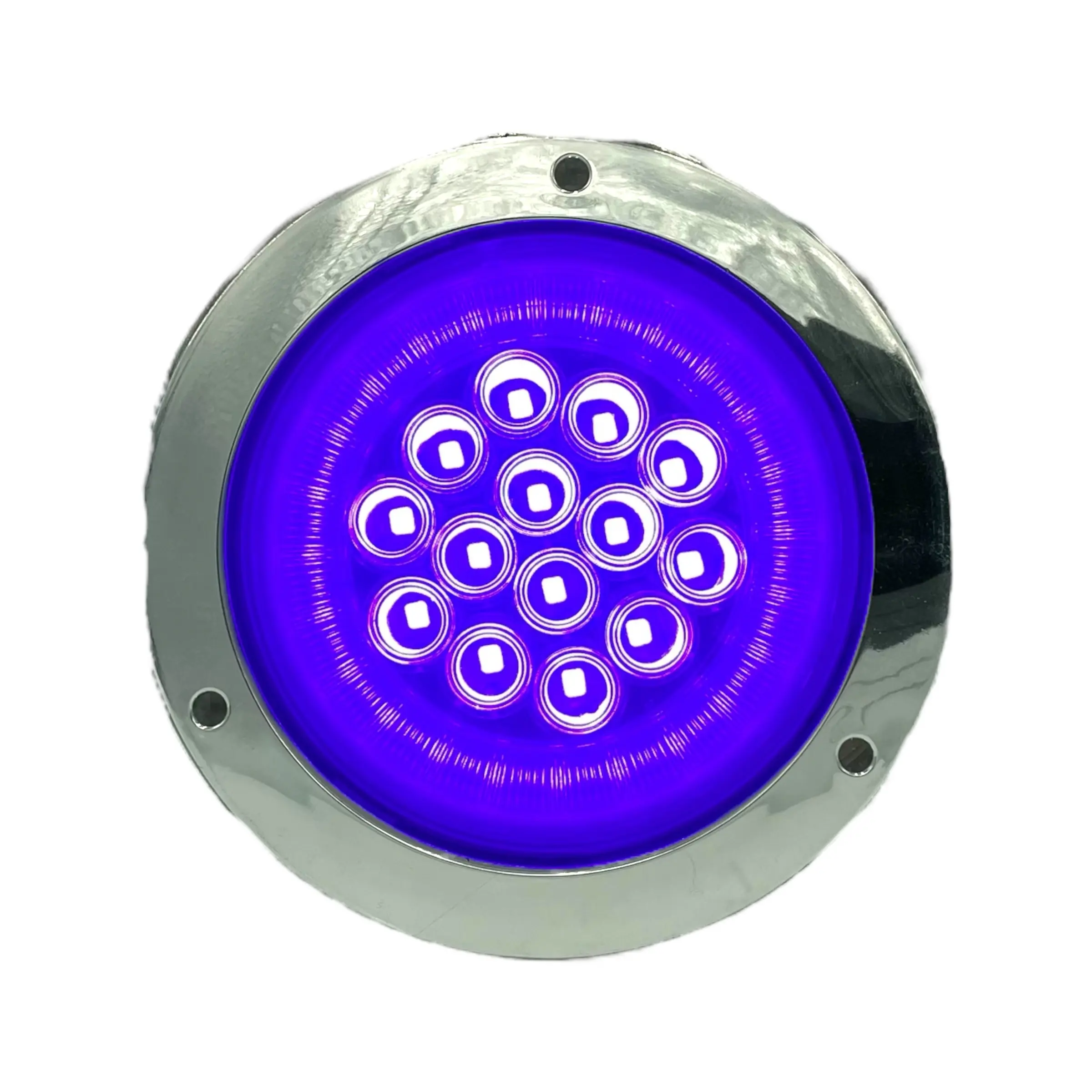 Plafón LED redondo de 4" con arillo de GLO y láser · Morado