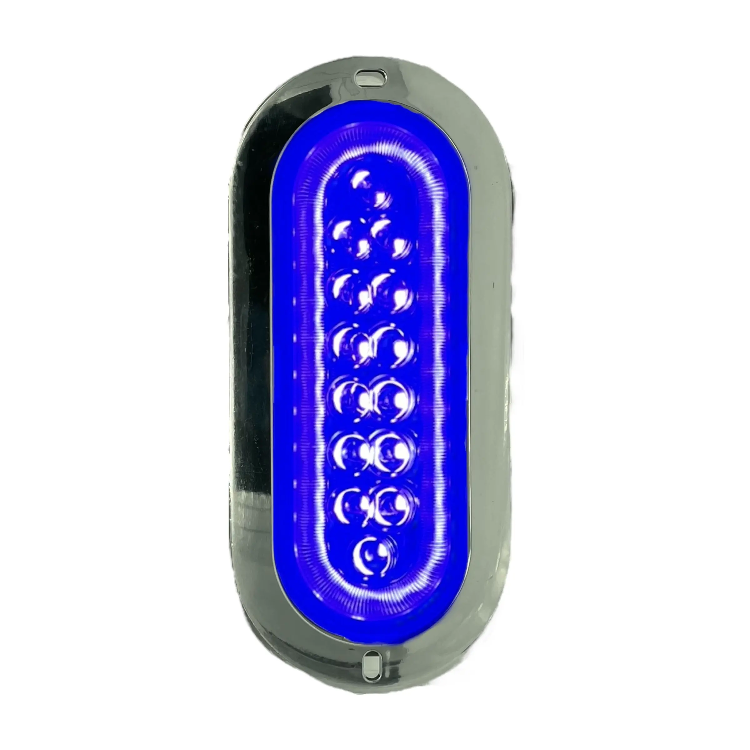 Plafón LED ovalado con aro de Gel · Azul