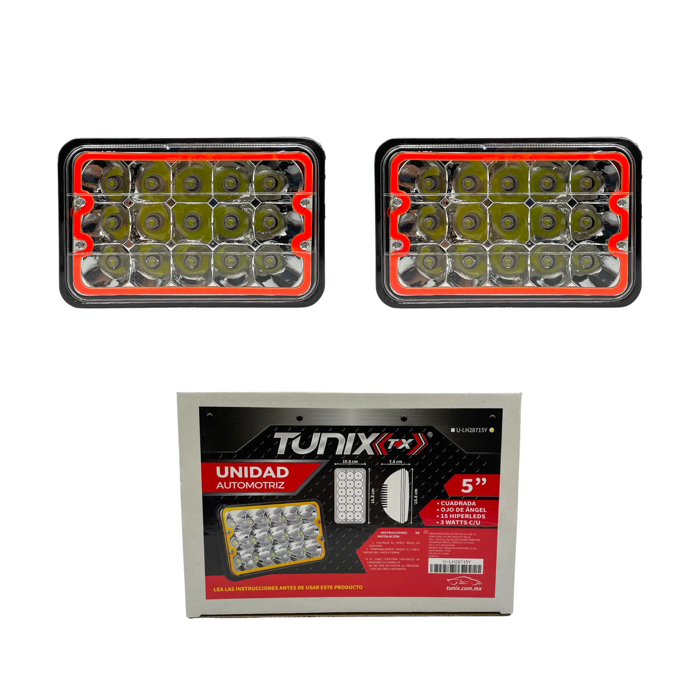 Unidad de 5" con arillo LED tunix colores disp · Rojo