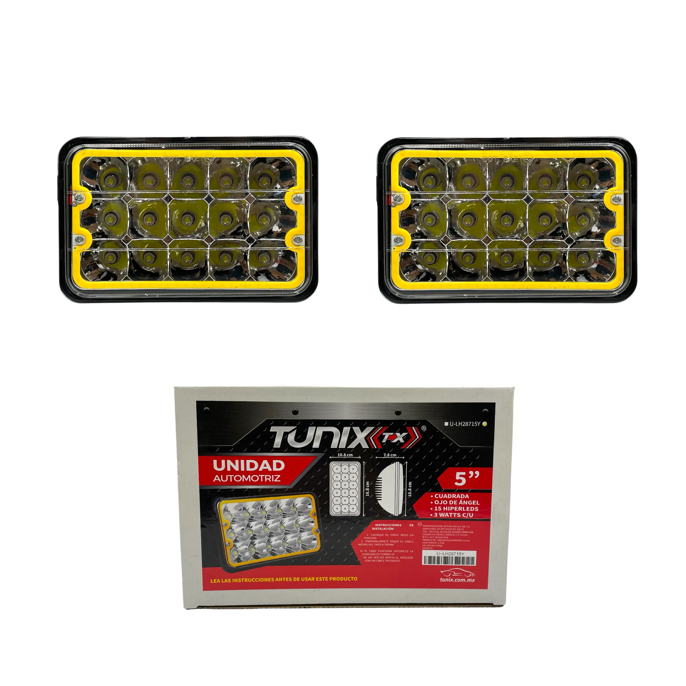 Unidad de 5" con arillo LED tunix colores disp · Ámbar