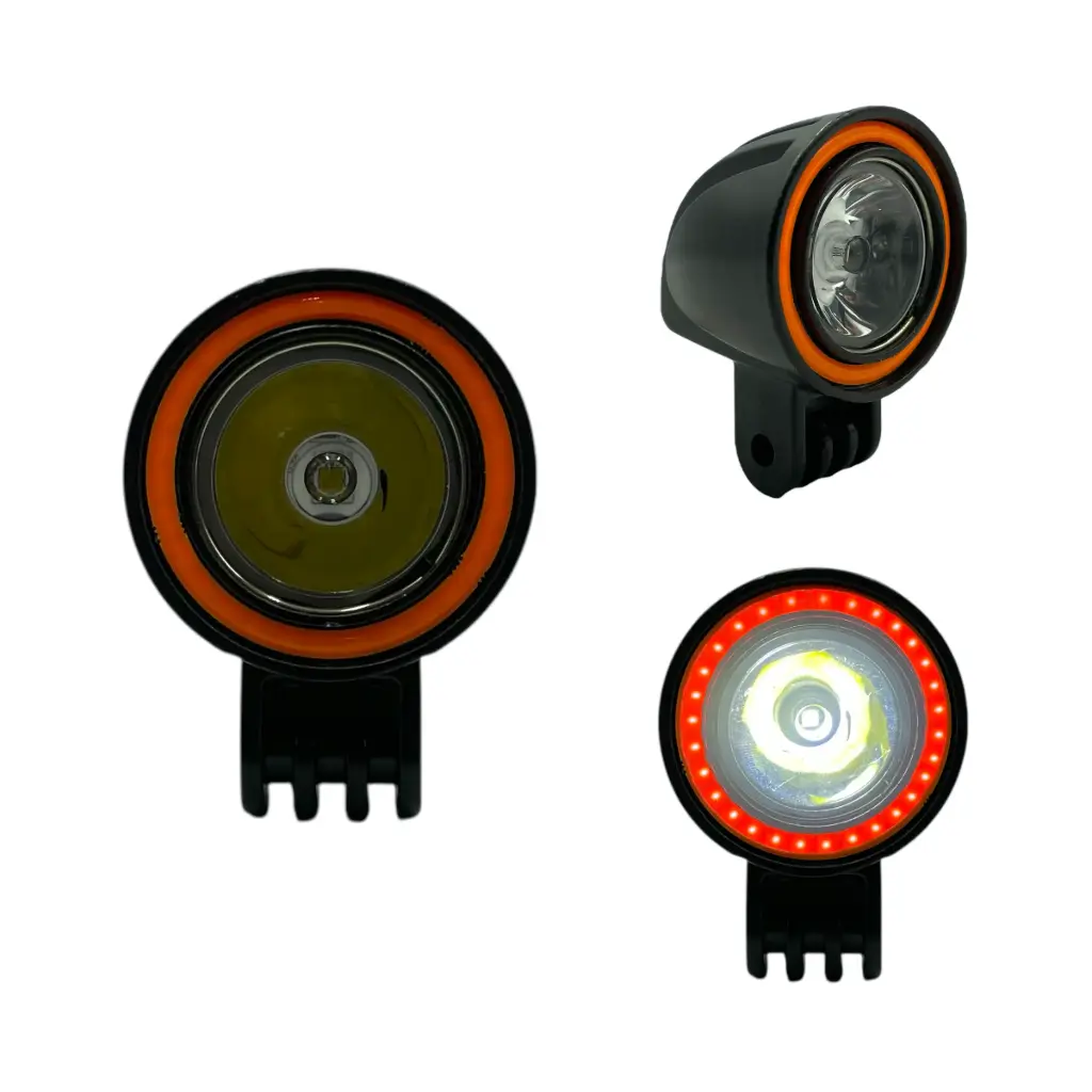 Faro LED min con DRL rojo