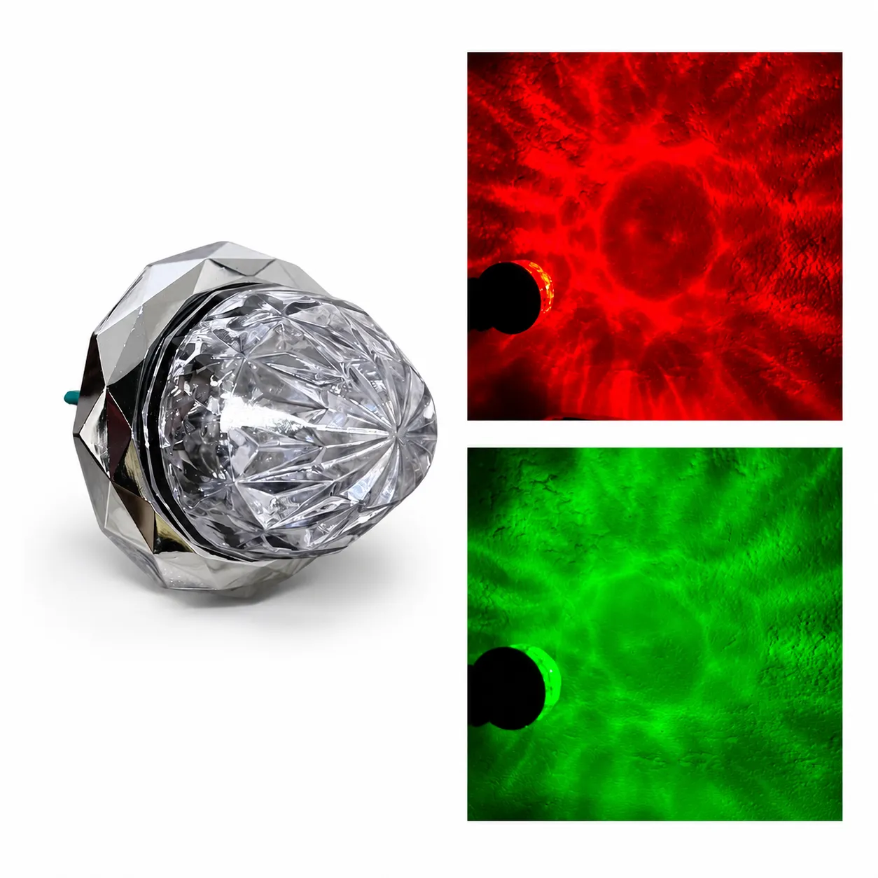 Plafón mini diamond LED tipo botón (colores disp) · Verde/Rojo