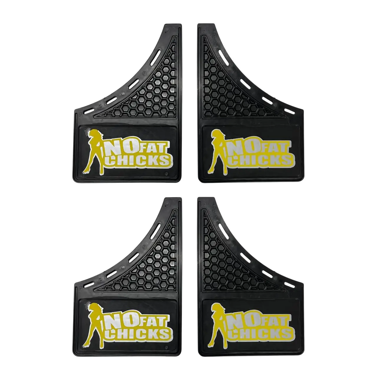 Lodera para auto "No fat chicks"