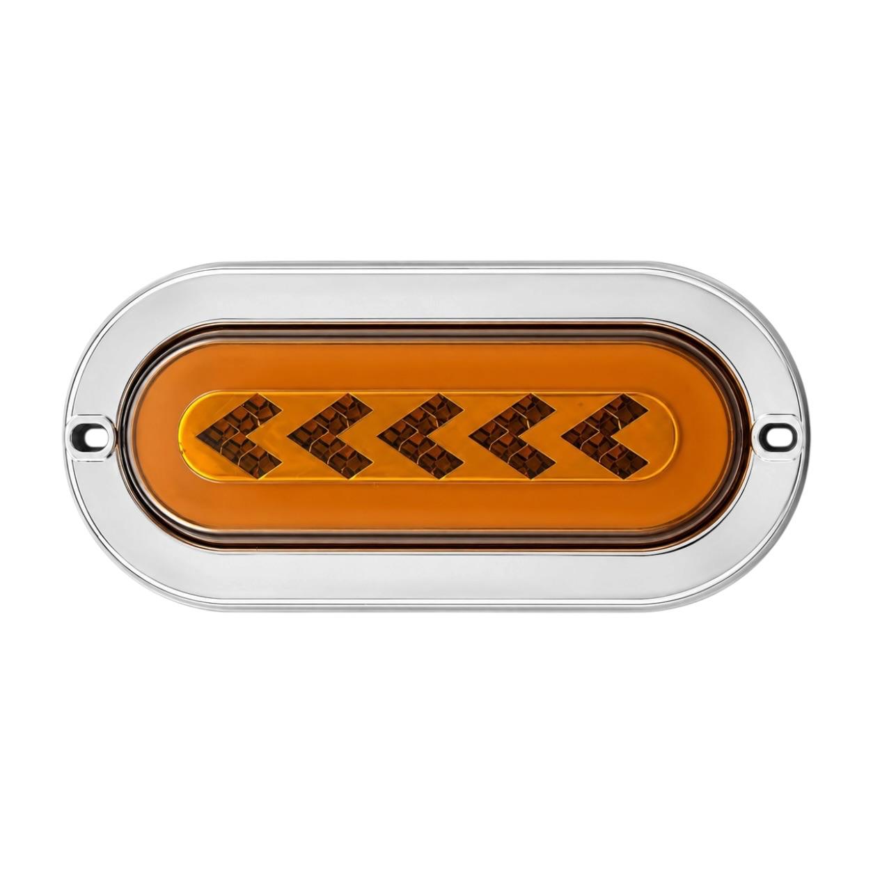 Plafón LED ovalado con flecha secuencial GLO  — Ámbar