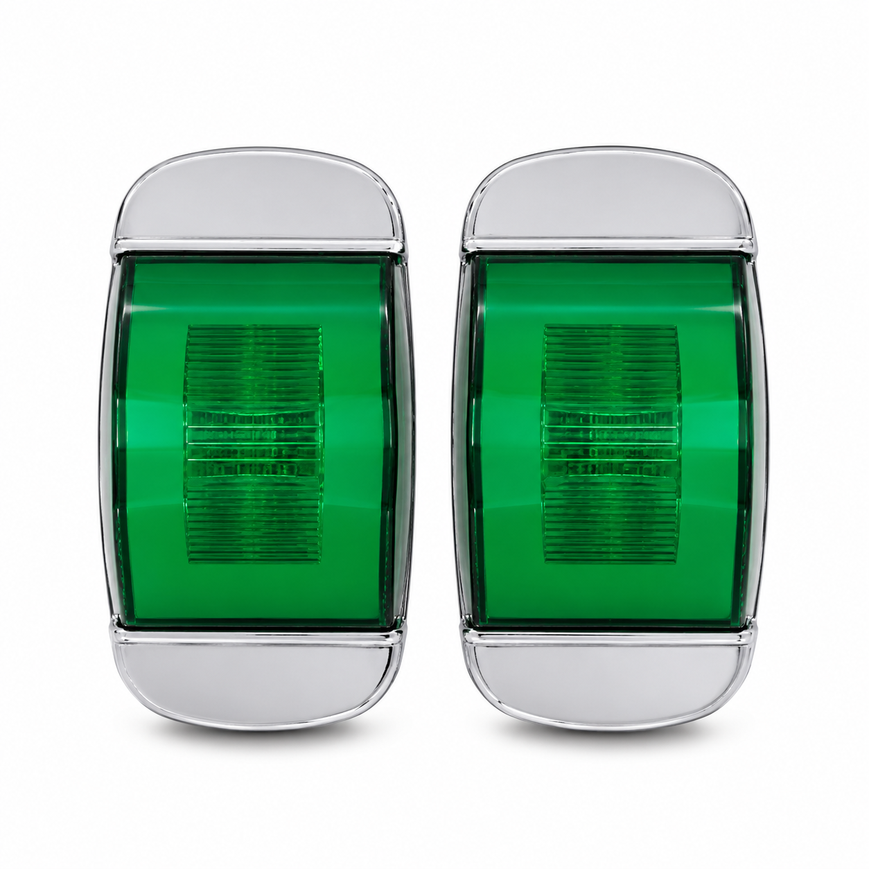 Plafón lateral para camión con borde cromado — Verde