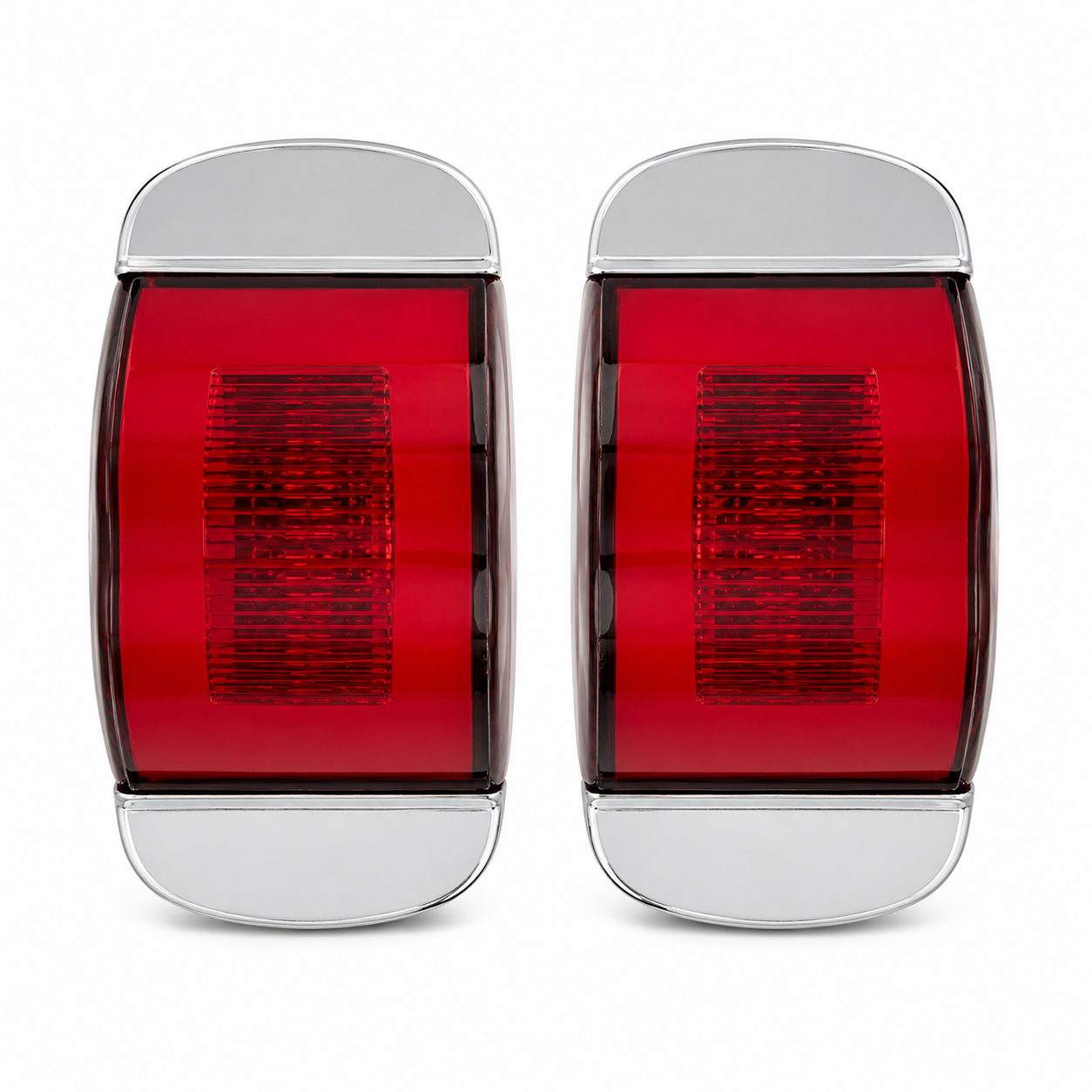 Plafón lateral para camión con borde cromado  · Rojo