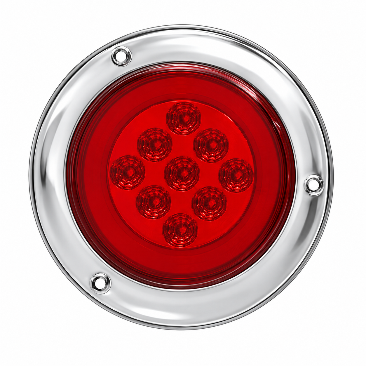 Plafón redondo con 9 LED y GLO — Rojo