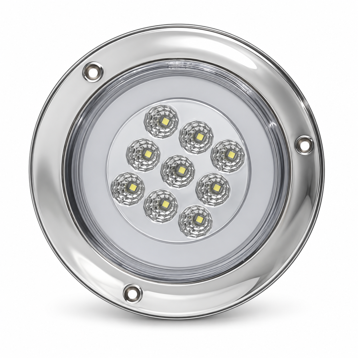 Plafón redondo con 9 LED y GLO — Blanco