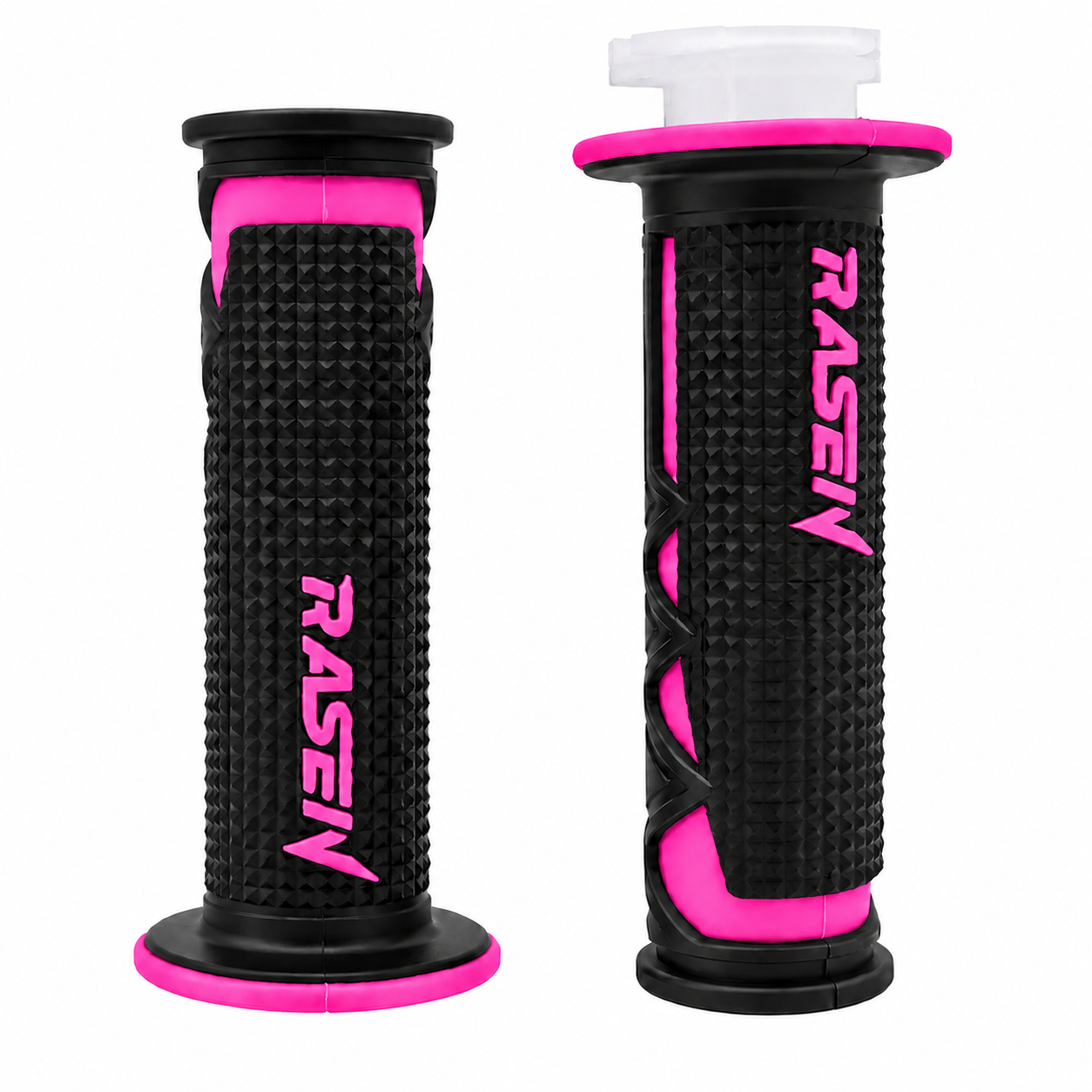 Puño de caucho doble agarre tipo panal  — Rosa