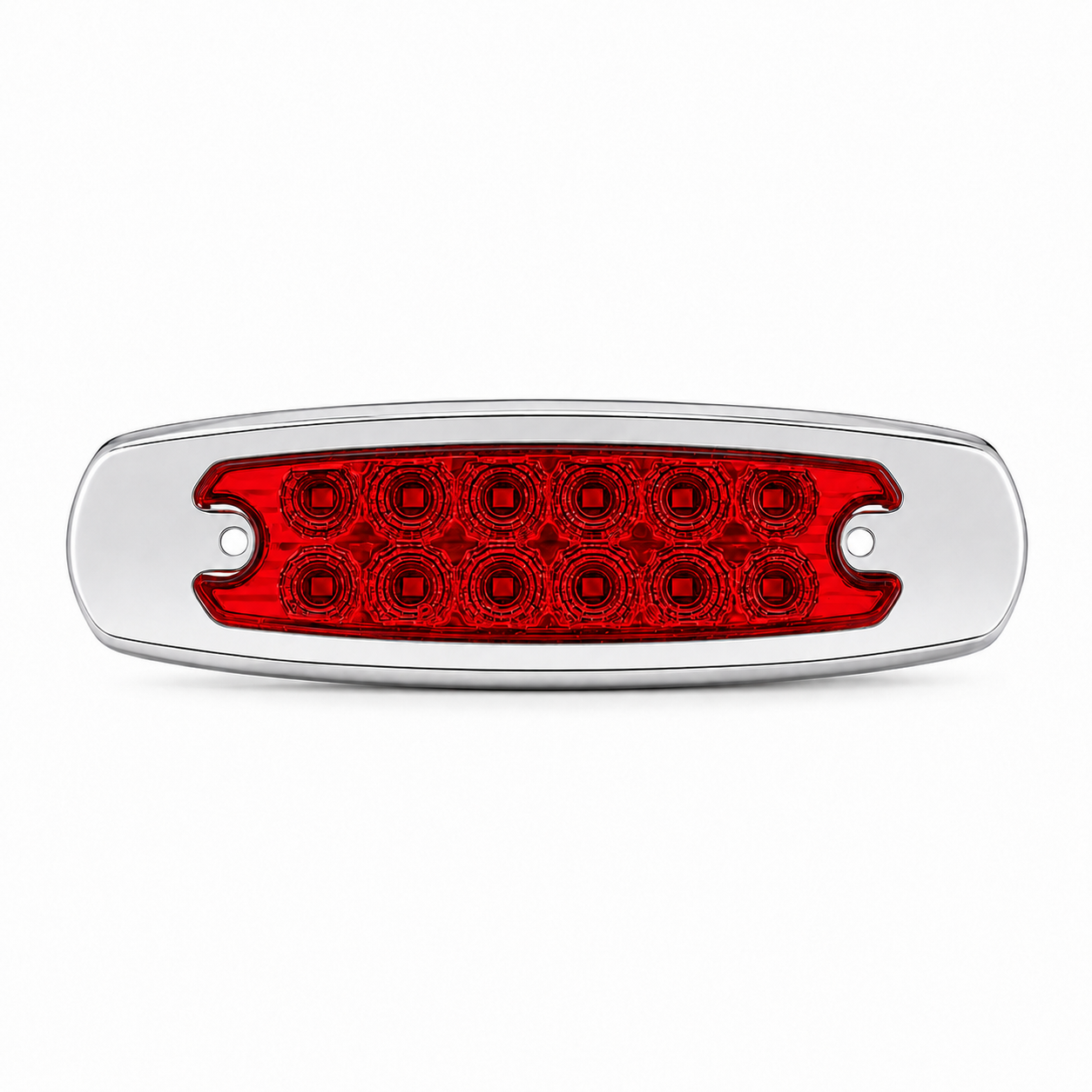 Plafón tipo Peter Bilt de 12 LED función fija y estrobo — Rojo
