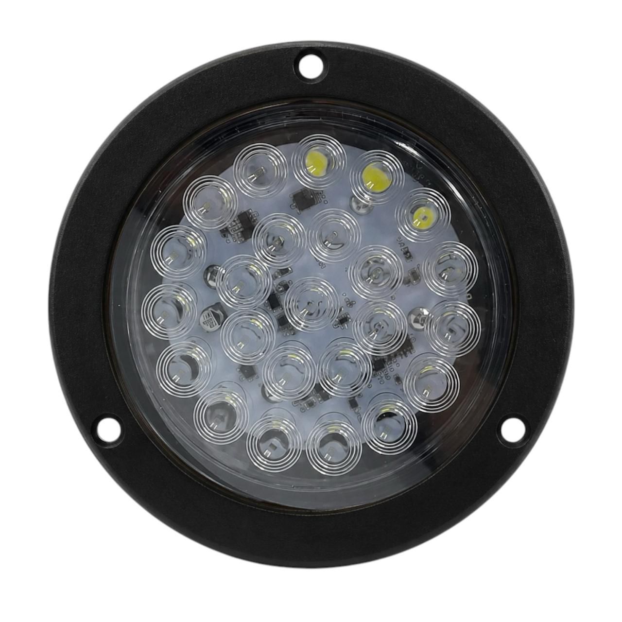 Plafón redondo de 24 LED con borde negro · Blanco