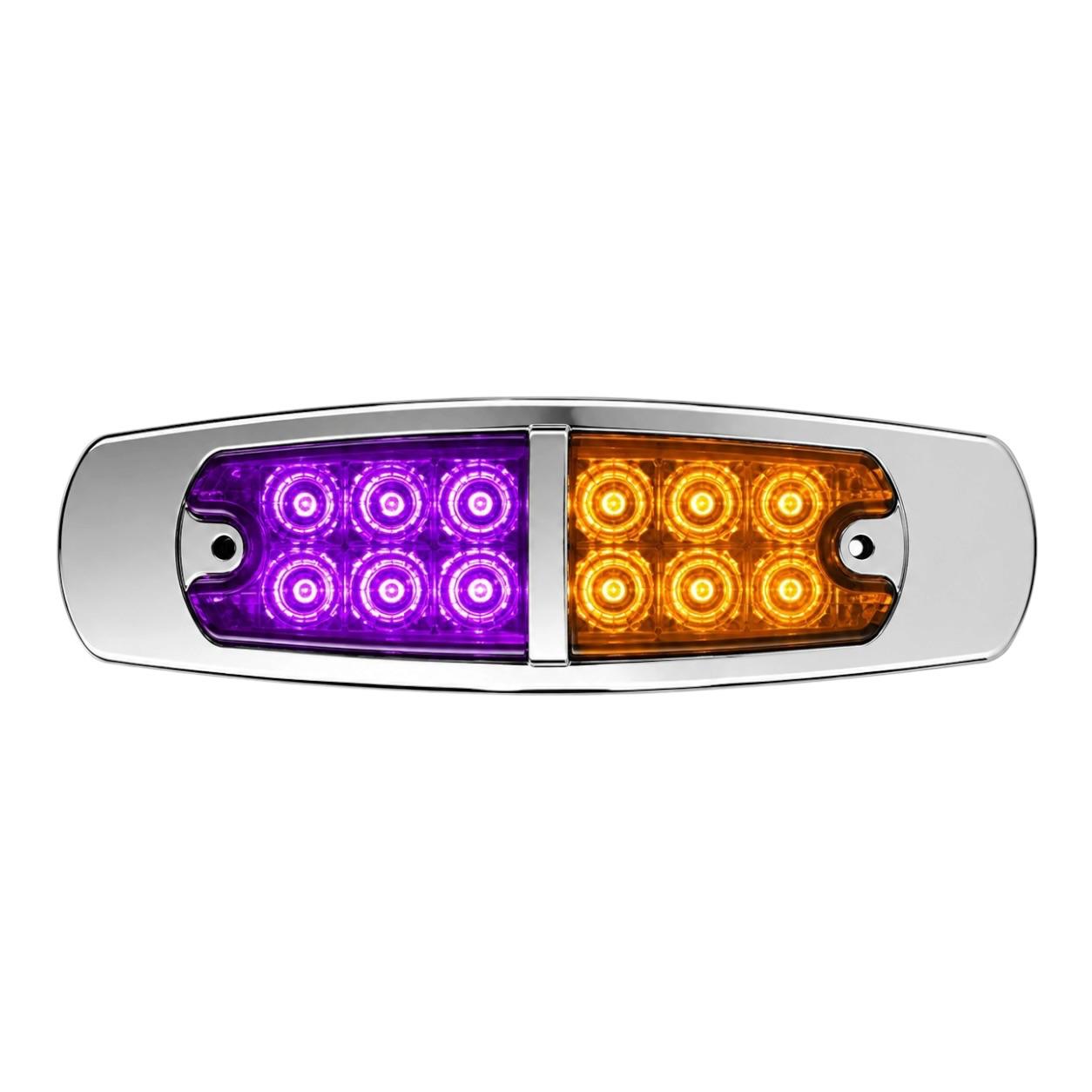 Plafón lateral de 12 LED · Ambar/Morado
