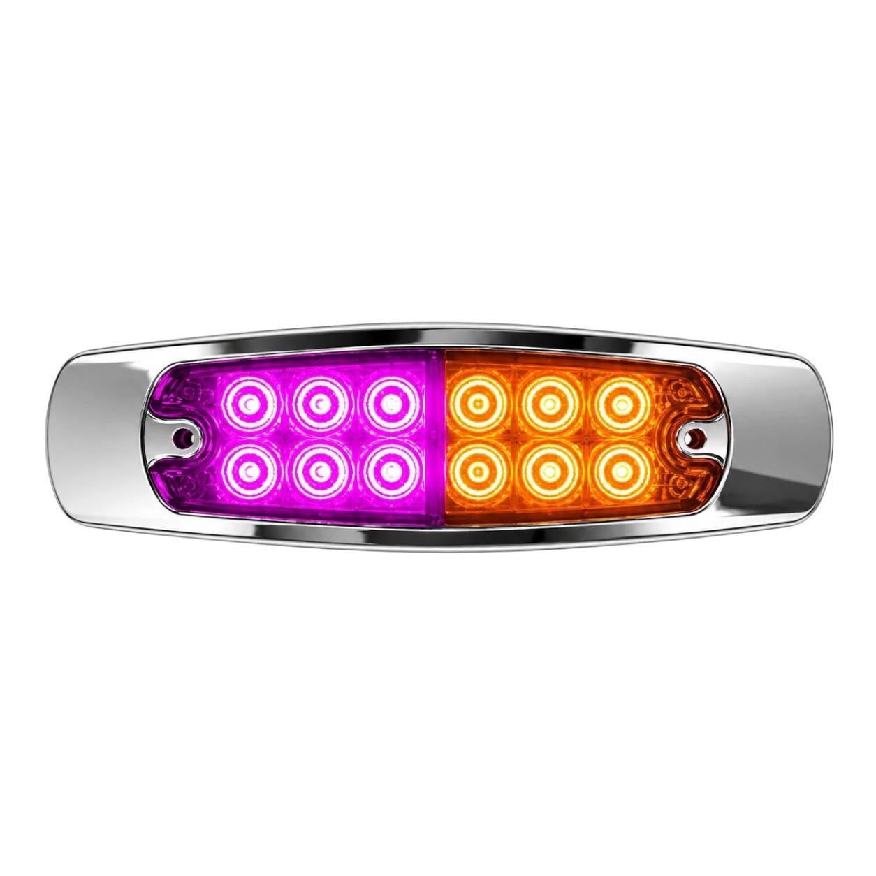 Plafón lateral de 12 LED · Ámbar/Rosa