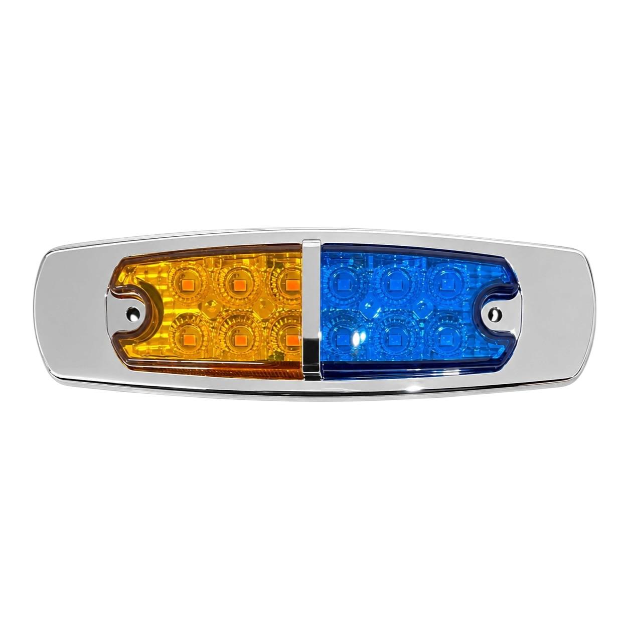 Plafón lateral de 12 LED · Ámbar/Azul