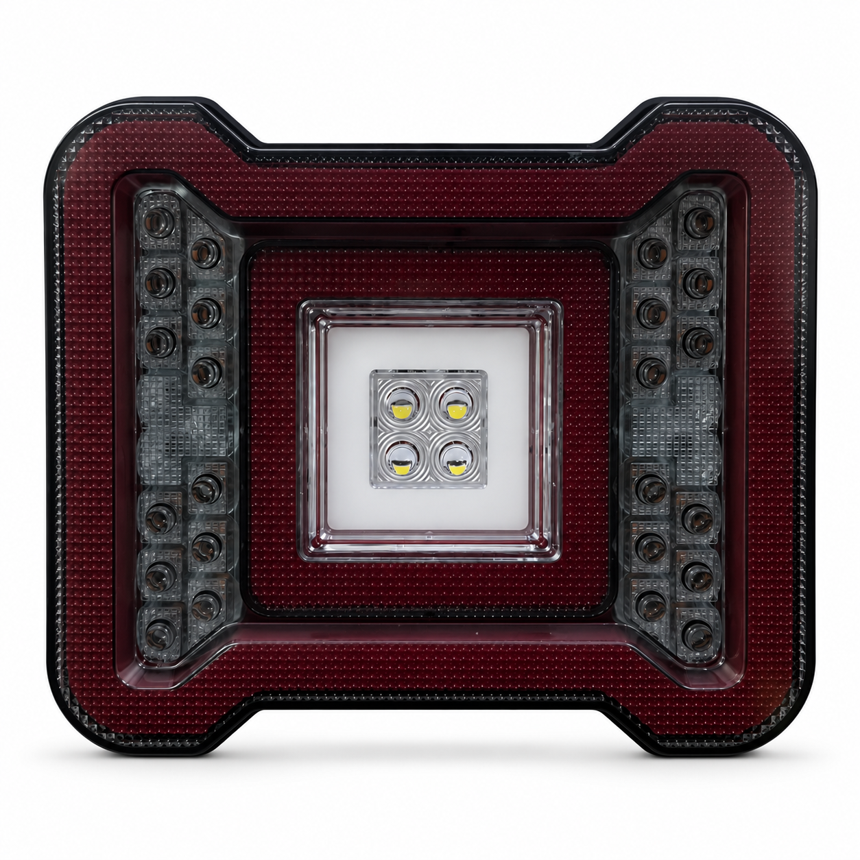 Plafón de 28 LED tipo JEEP ahumado con arillo de GEL