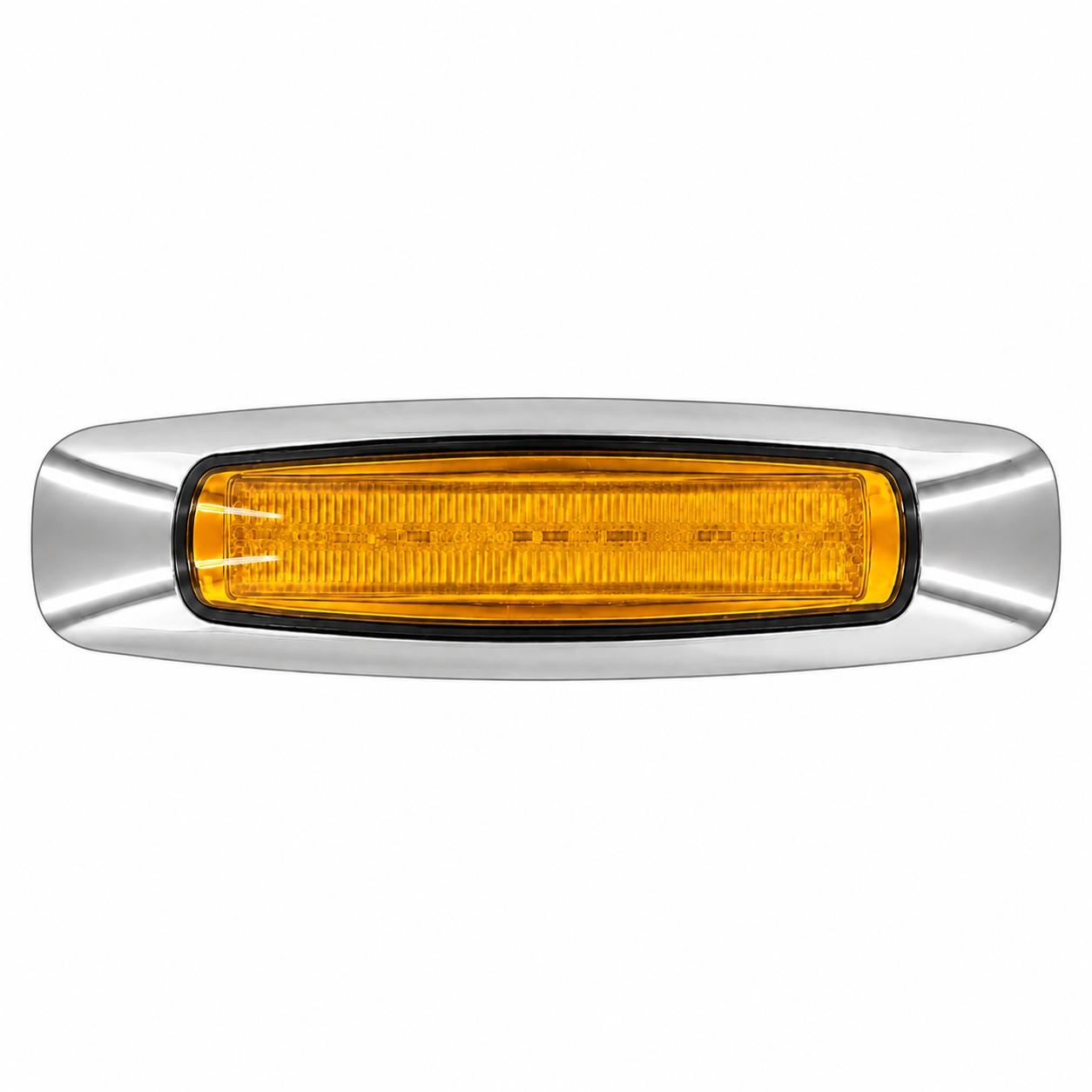 Plafon Turbo LED con base cromada · Ámbar