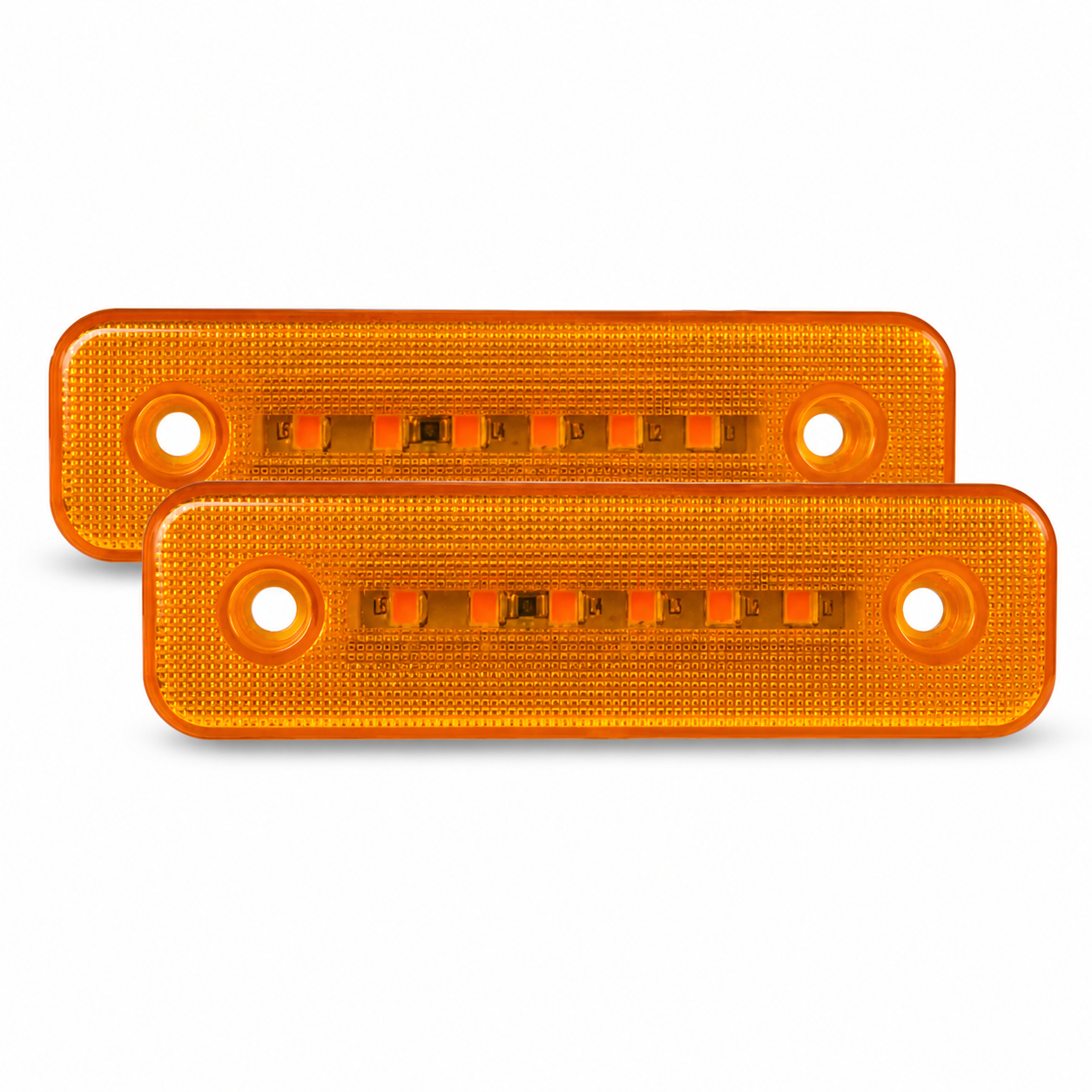 Plafón lateral ámbar de 6 LED