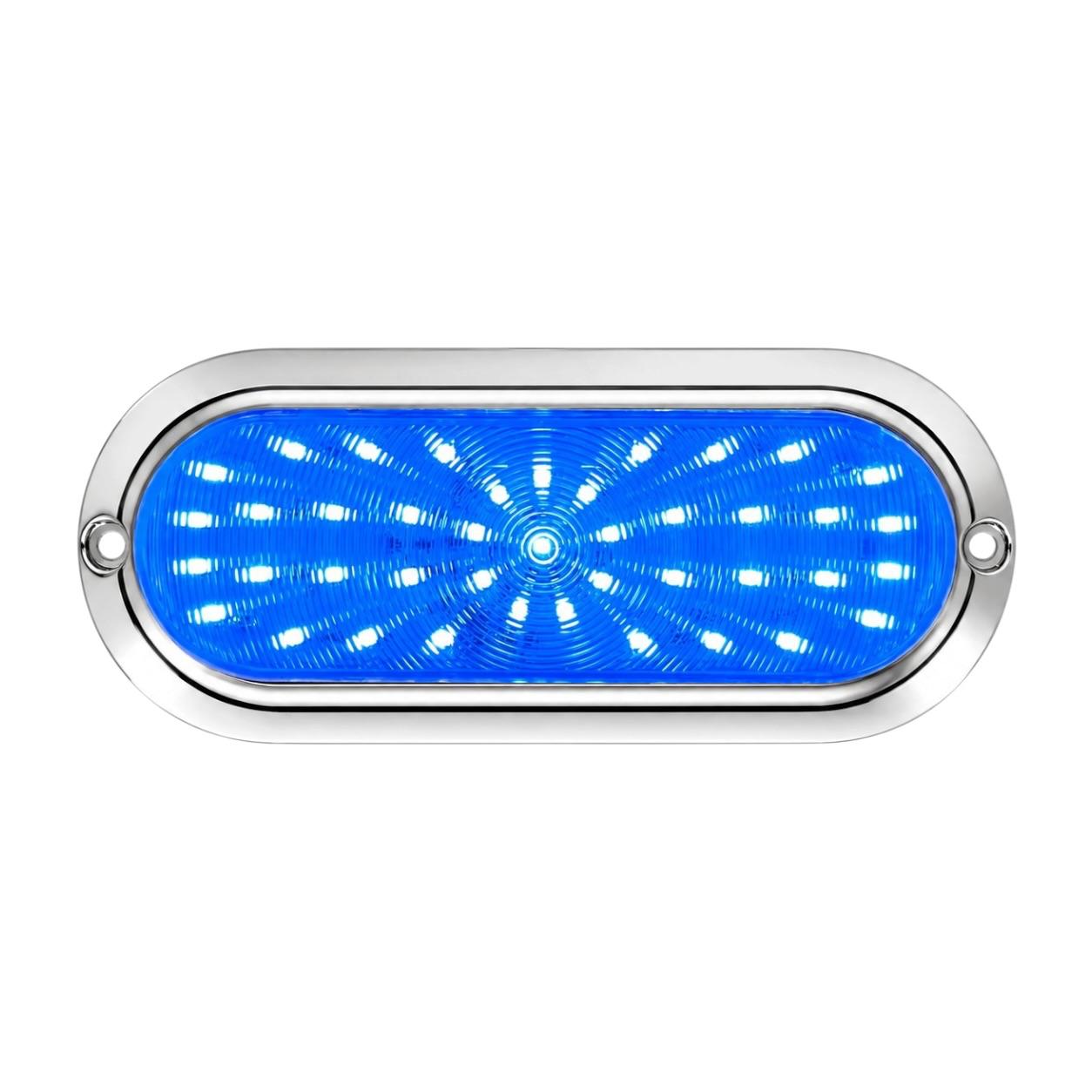 Plafón de 54 LED base cromada (varios colores) · Azul hielo
