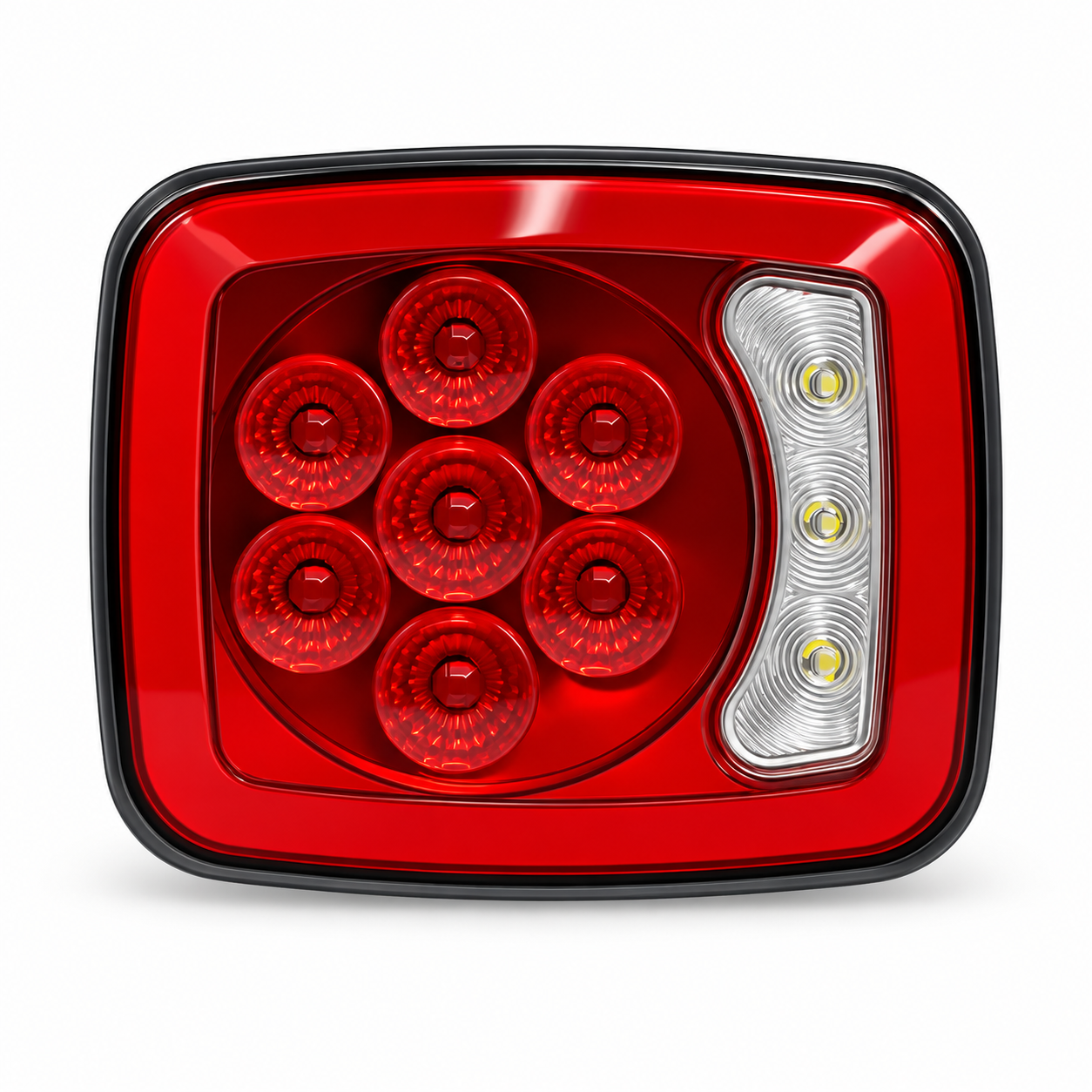 Plafón universal con arillo gel 7 LED rojo y blanco