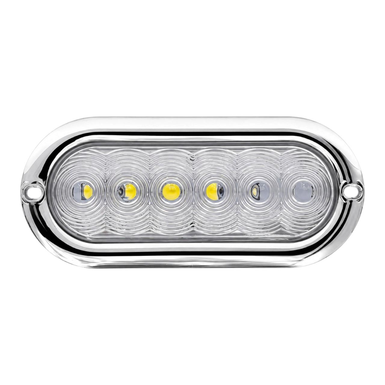 Plafón ovalado blanco de 6" con 6 LED