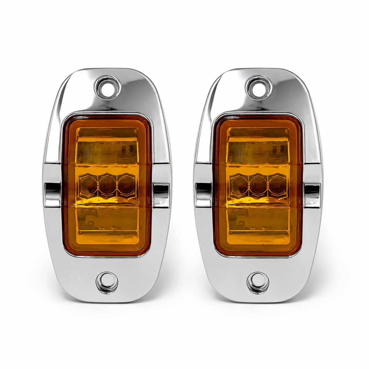 Plafón lateral 9 LED ámbar con bicel