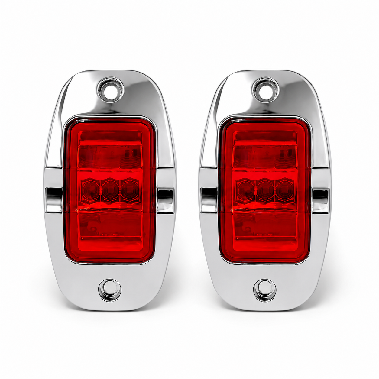 Plafón lateral 9 LED rojo con bicel