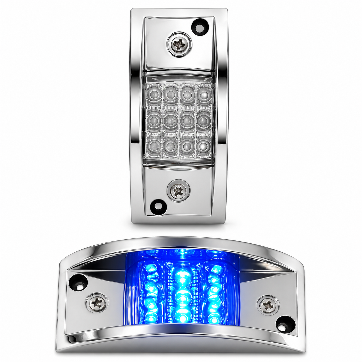 Plafón lateral de 12 LED azul